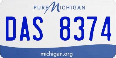 MI license plate DAS8374
