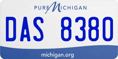 MI license plate DAS8380