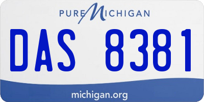 MI license plate DAS8381