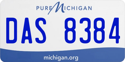 MI license plate DAS8384