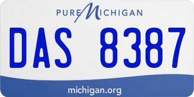 MI license plate DAS8387