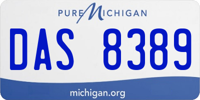 MI license plate DAS8389