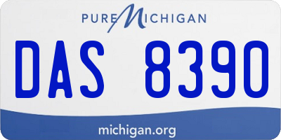 MI license plate DAS8390