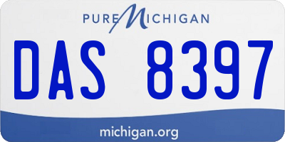 MI license plate DAS8397