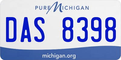 MI license plate DAS8398