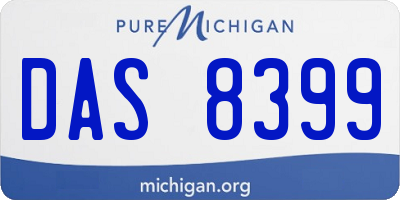 MI license plate DAS8399