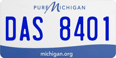 MI license plate DAS8401