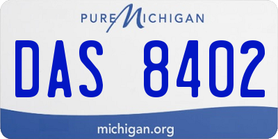 MI license plate DAS8402