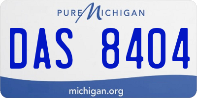 MI license plate DAS8404