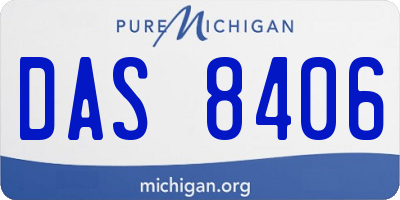 MI license plate DAS8406