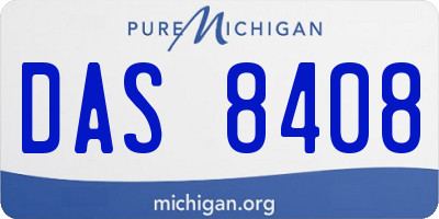 MI license plate DAS8408