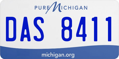 MI license plate DAS8411