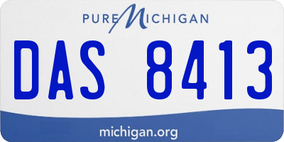 MI license plate DAS8413