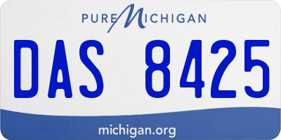 MI license plate DAS8425