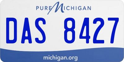 MI license plate DAS8427