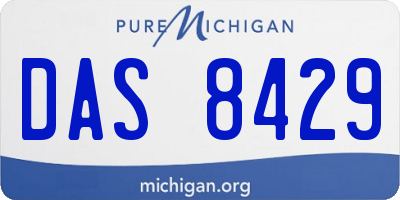 MI license plate DAS8429