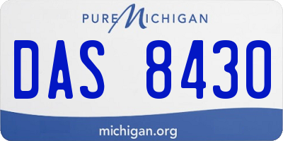 MI license plate DAS8430
