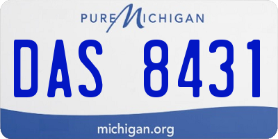 MI license plate DAS8431