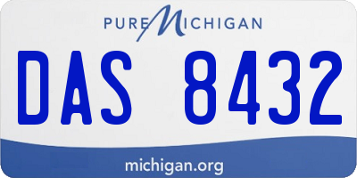 MI license plate DAS8432