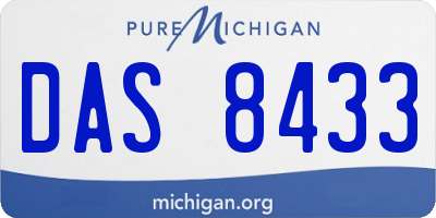 MI license plate DAS8433