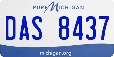 MI license plate DAS8437