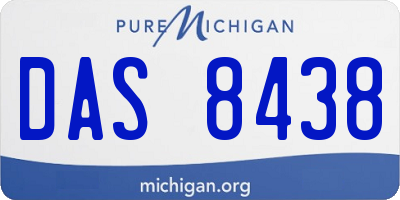 MI license plate DAS8438