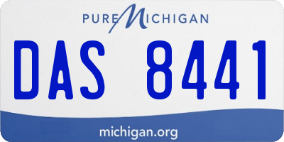 MI license plate DAS8441