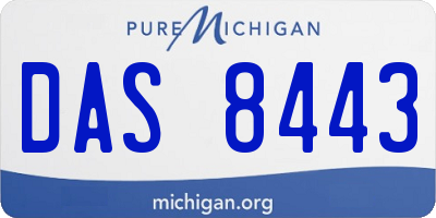 MI license plate DAS8443
