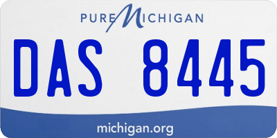 MI license plate DAS8445