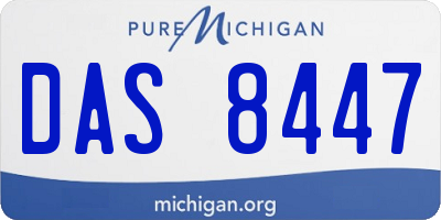 MI license plate DAS8447