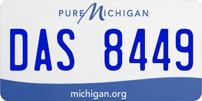 MI license plate DAS8449