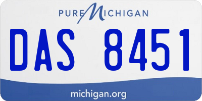 MI license plate DAS8451