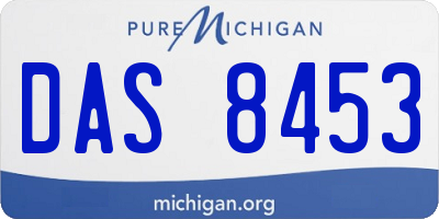 MI license plate DAS8453