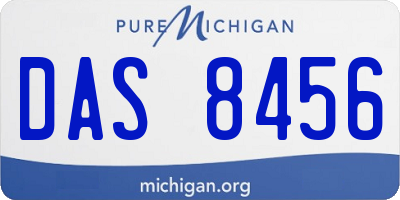 MI license plate DAS8456