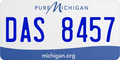 MI license plate DAS8457