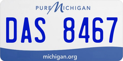 MI license plate DAS8467