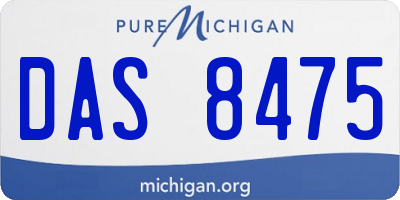 MI license plate DAS8475