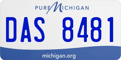 MI license plate DAS8481