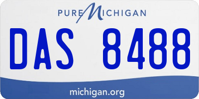 MI license plate DAS8488