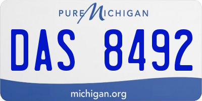 MI license plate DAS8492