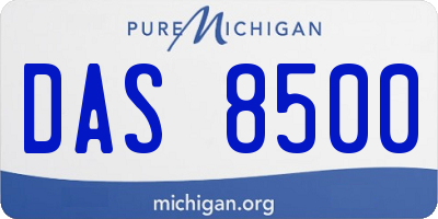 MI license plate DAS8500