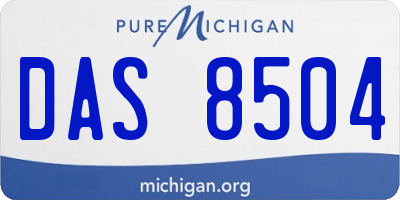 MI license plate DAS8504