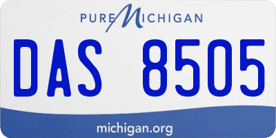 MI license plate DAS8505