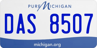MI license plate DAS8507