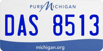 MI license plate DAS8513
