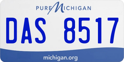 MI license plate DAS8517