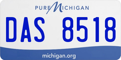 MI license plate DAS8518