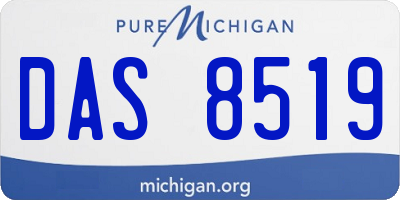MI license plate DAS8519