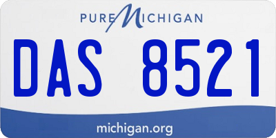 MI license plate DAS8521