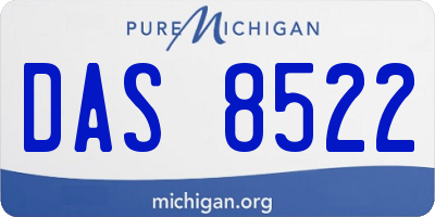 MI license plate DAS8522